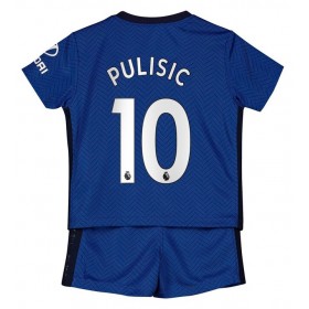 Jalkapallo Pelipaidat Chelsea Christian Pulisic 10 Lasten Kotipaita 2020-2021 Lyhythihainen